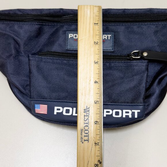 Vintage Polo Sport Ralph Lauren Unisex Blue Belt Bag Fanny Pack - Picture 5 of 8